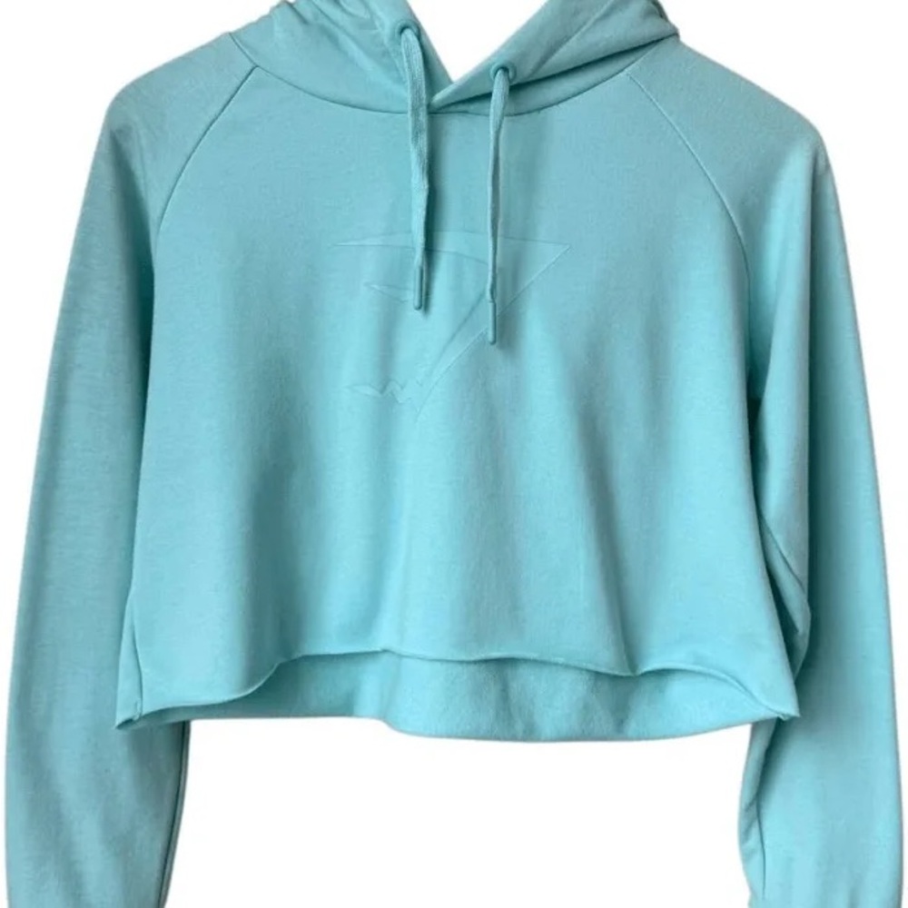 Light Blue Cropper Gymshark Hoodie 💪